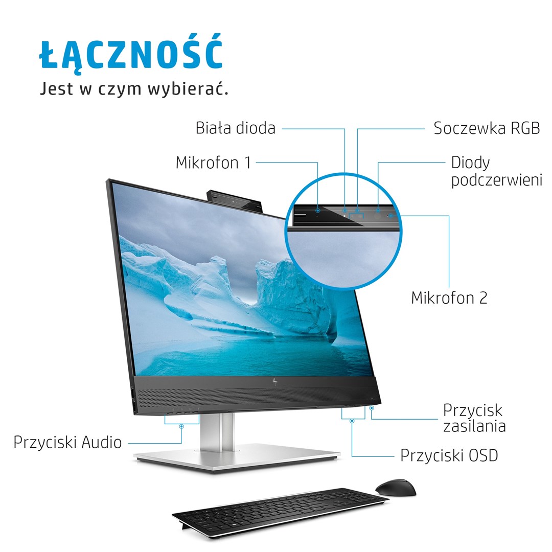 Monitor HP E24mv G4, 23.8", FHD, IPS, kamerë, i zi/i argjendtë