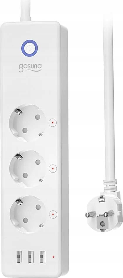 Prizë zgjatuese smart Gosund P1 Plus, WiFi, 4x AC 3x USB A, e bardhë