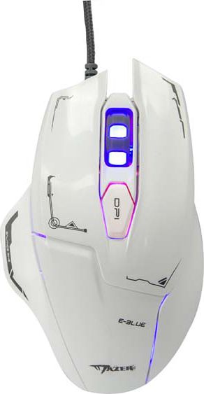 Maus E-Blue Mazer, 2500 DPI, i bardhë