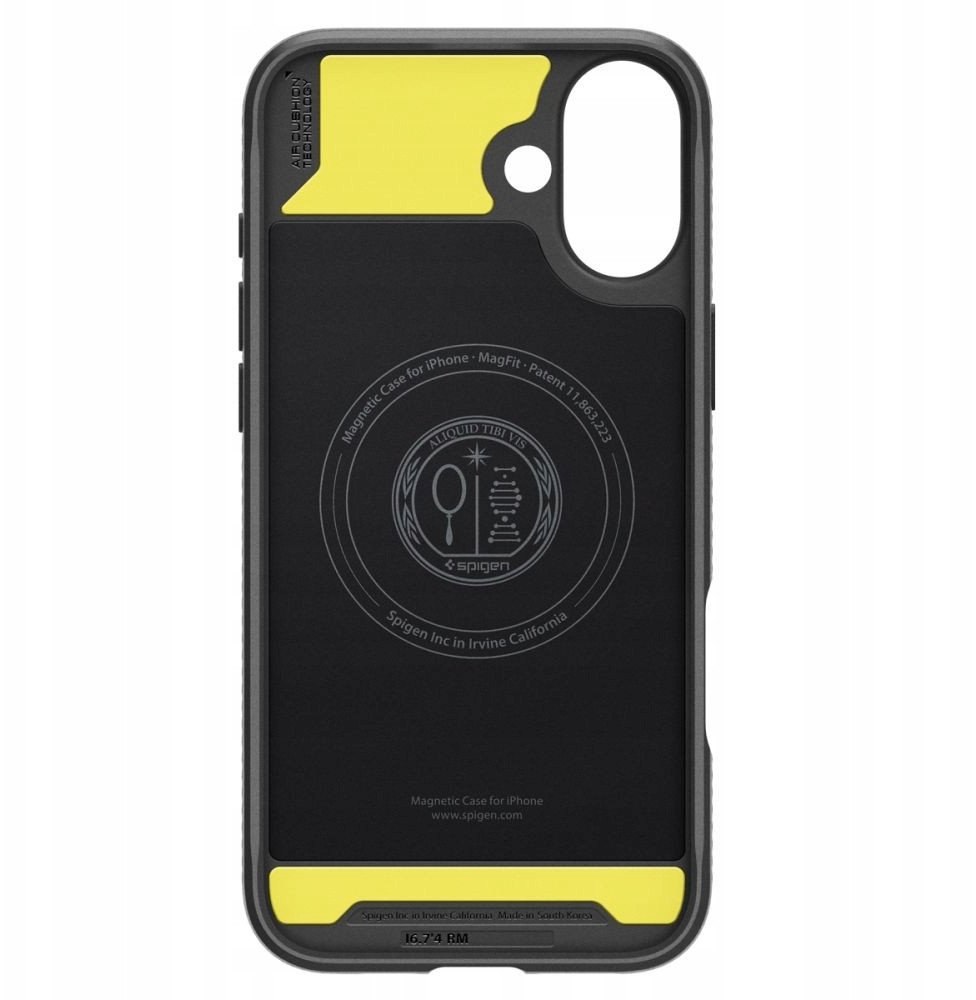 Mаска за телефон Spigen Rugged Armor MagSafe за iPhone 17, мат, црна