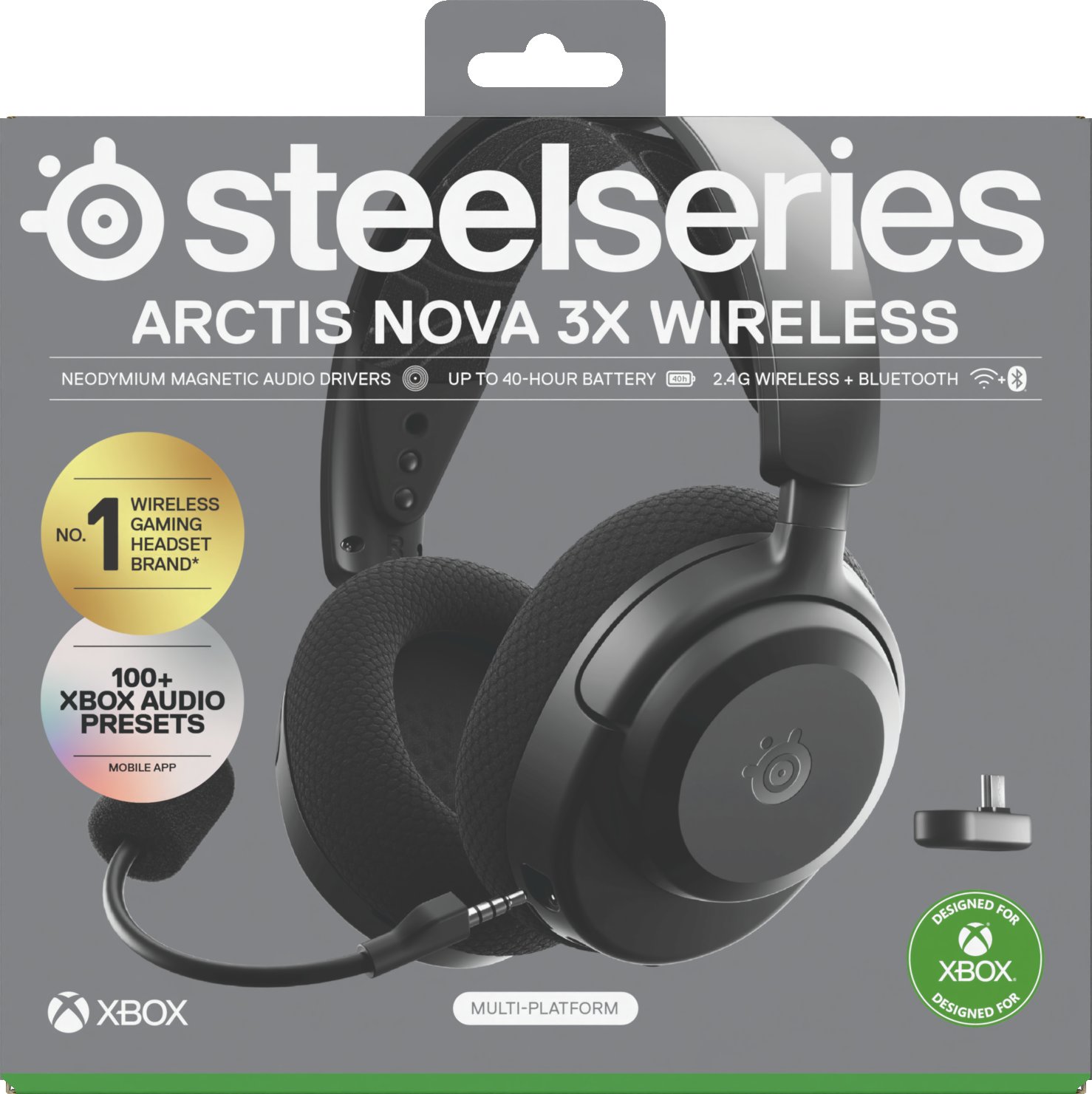 Geјминг слушалки SteelSeries Arctis Nova 3X Wireless, Xbox, безжични, црни