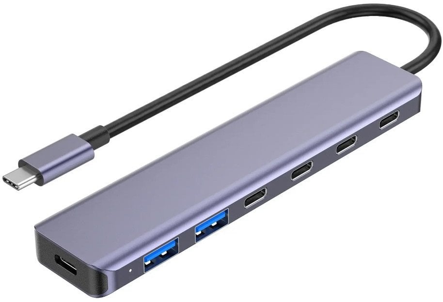 USB hub Trust USB-C Hub, 5 porta, 5 Gbit/s, gri