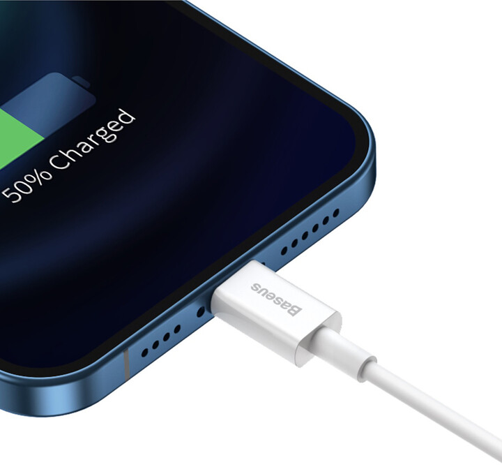 Kabllo BASEUS Superior Series USB-A - Lightning, 2.4A, 2m, e bardhë