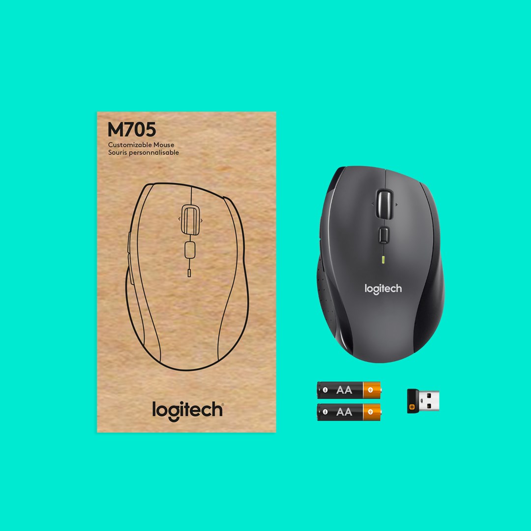 Maus Logitech M705, RF Wireless, i hirtë