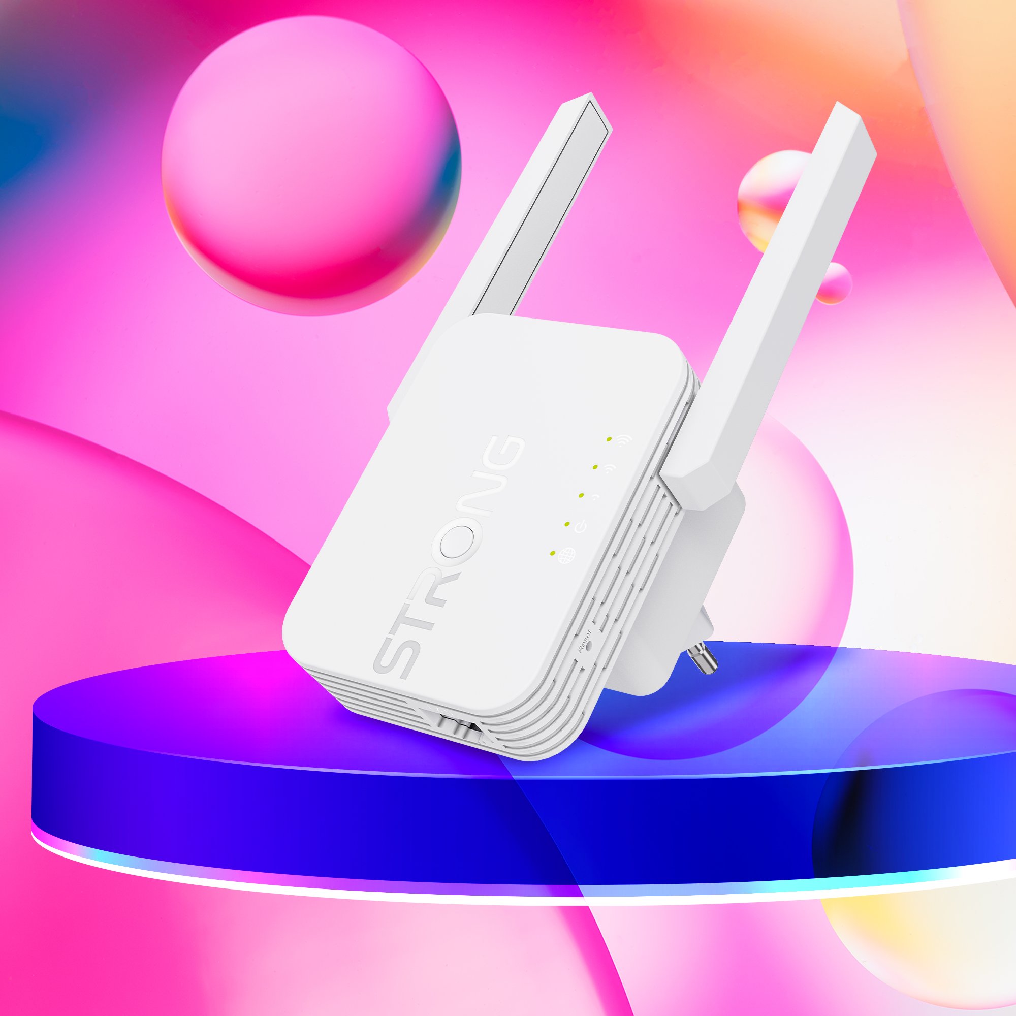 Проширювач Ви‑Фи Strong Universal Repeater 300S, 300 Mbit/s, бел