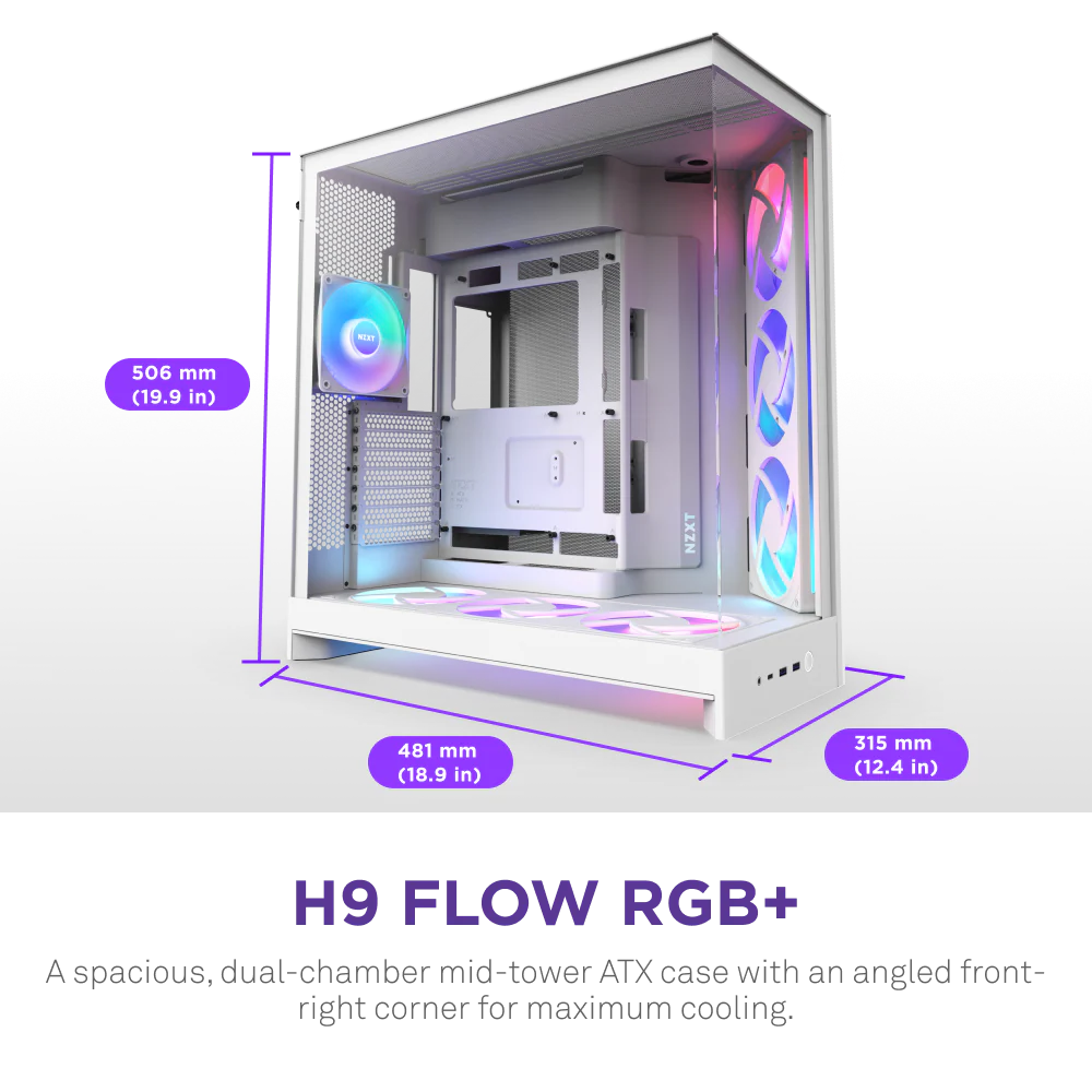 Kasë për kompjuter NYXT H9 Flow RGB+