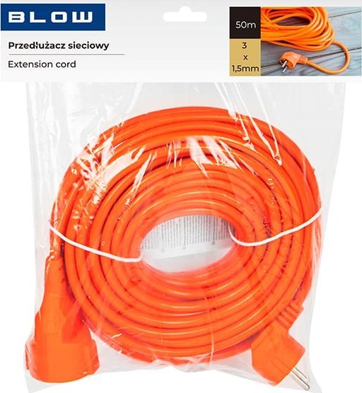 Zgjatues elektrik PS, 50 m, 3680 W, portokalli