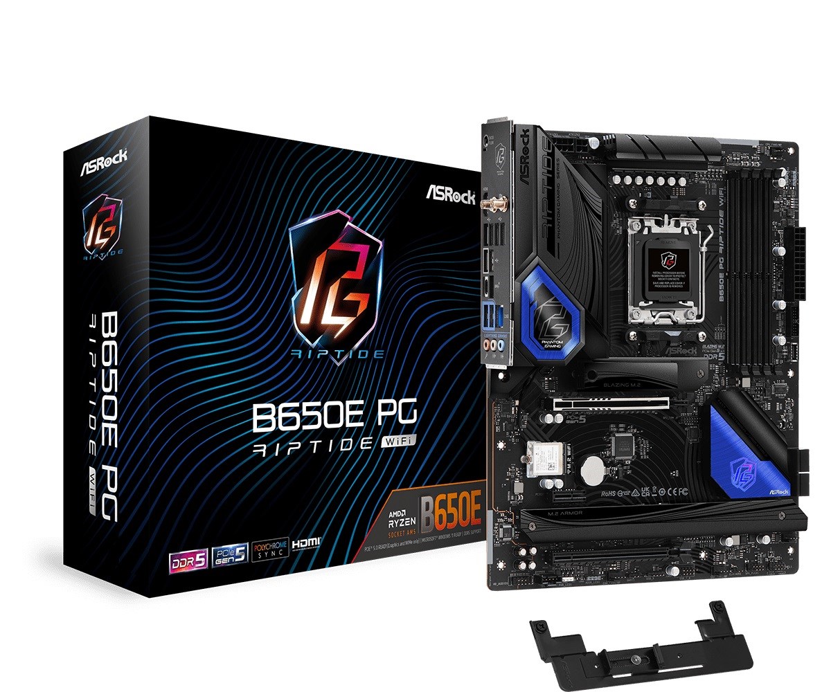 Pllakë amë Asrock B650E PG Riptide WiFi AMD B650 Socket AM5 ATX