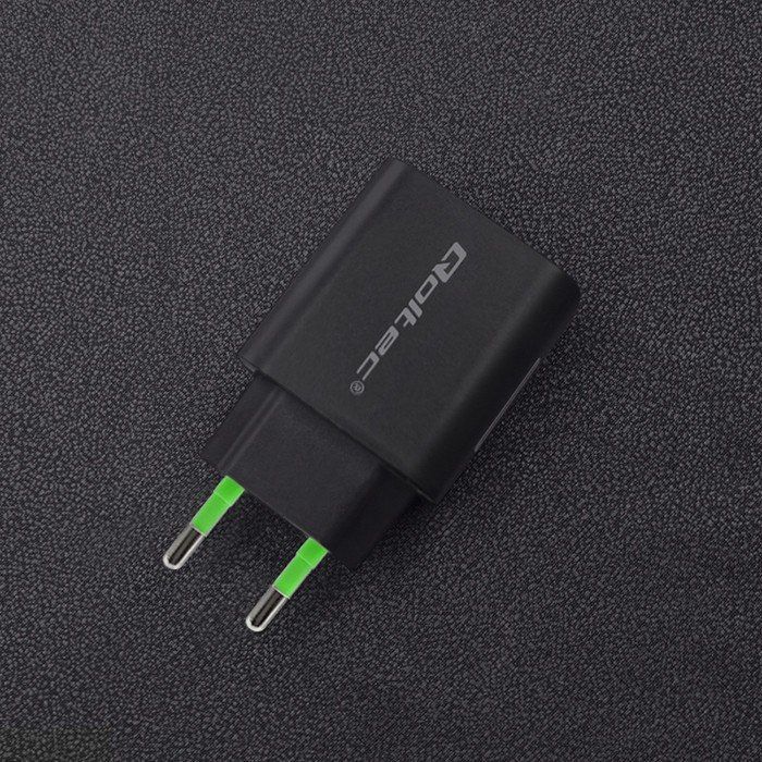 Karikues rrjeti Qoltec 51713, 1x USB A 1x USB C, 3A, i zi