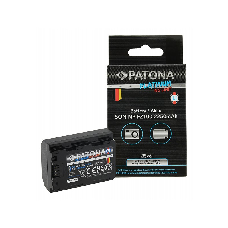 PATONA Platinum Battery with USB-C Input f. Sony NP-FZ100