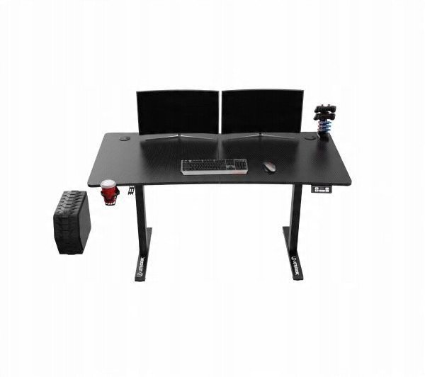 Tavolinë lojërash ULTRADESK Level V2, elektrike, 140x68 cm, e zezë