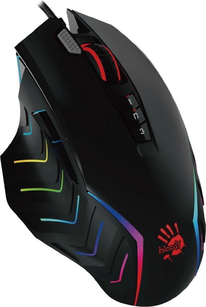 Maus gaming A4Tech Bloody J95S, 8000 DPI, USB, Stone Black