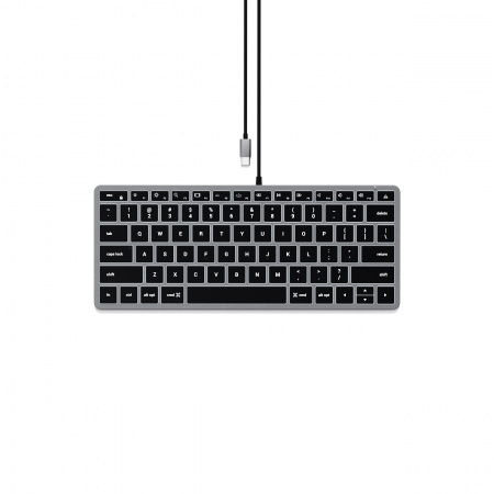 Тастатура Satechi Slim W1 USB-C Backlit – US, сива
