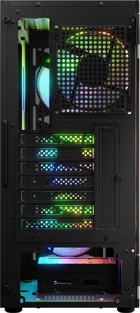 Kase kompjuteri Logic Concept Portos ARGB, MIDI Tower, xham i kalitur, e zezë