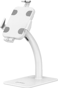Stativ tavoline Manhattan Desktop Kiosk Stand, universal për tablet 7.9" 11", rrotullim 360°, i bardhë