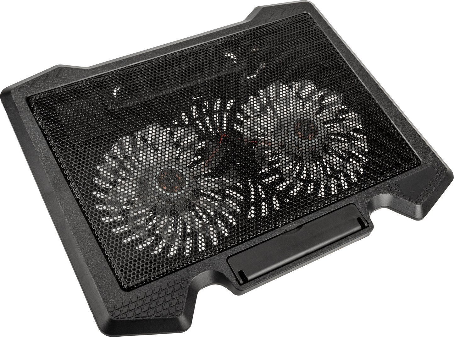 Ладилник за лаптоп Kolink KL-N200, 15.6\", со 2 вентилатори, сина ЛЕД, црн