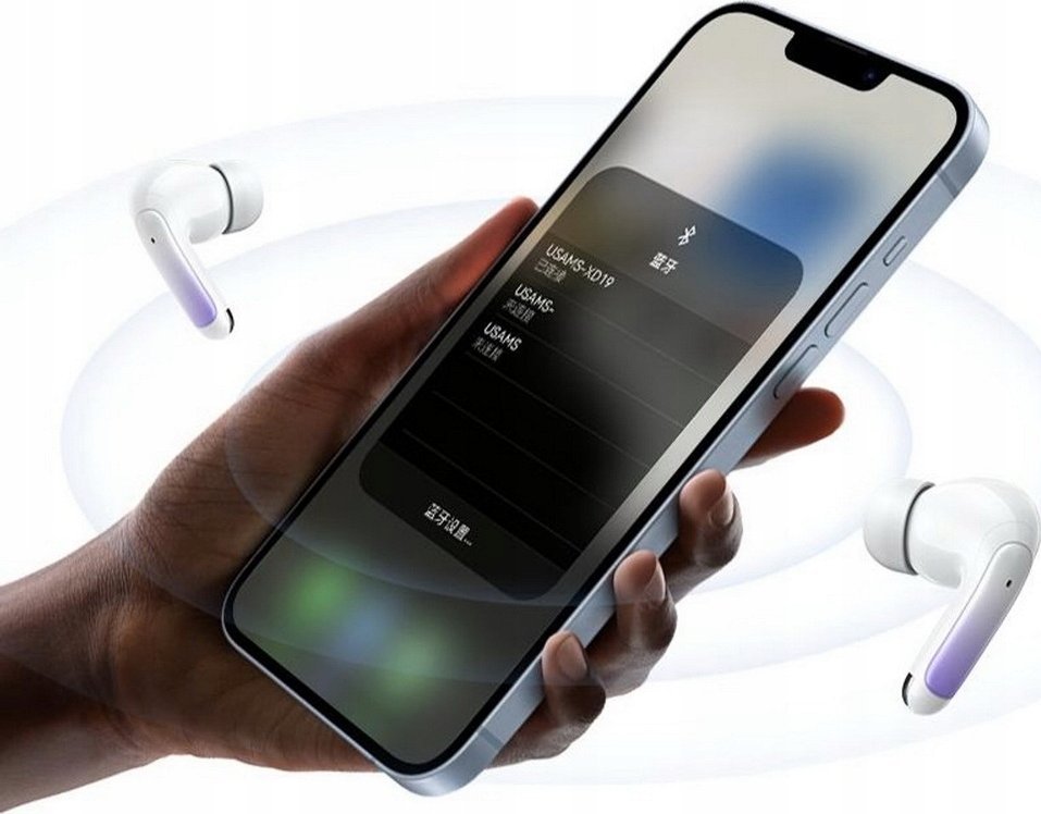 Kufje wireless Usams US-XD19, Bluetooth 5.3, Power Bank, të bardha