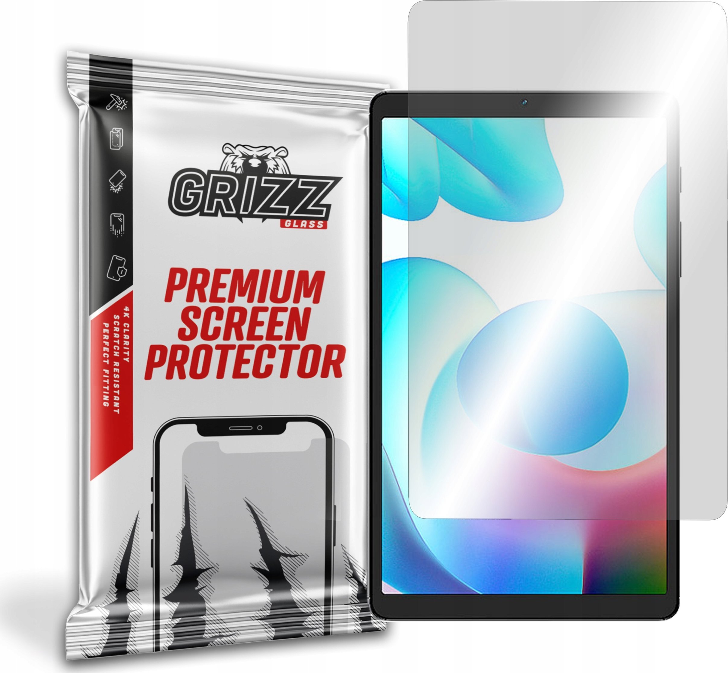 Mbrojtëse ekrani GrizzGlass Hybrid Glass për Realme Pad Mini, xham hibrid, transparend