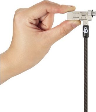 Bravë sigurie për laptop Kensington Slim NanoSaver 2.0, kabllo çelës, argjendtë