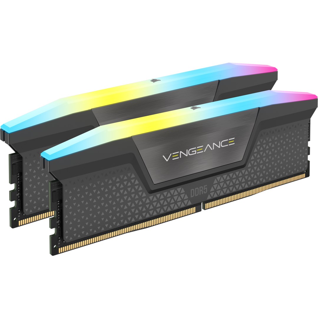 Memorie RAM Corsair Vengeance RGB, 32GB, DDR5, 6000MHz, e hirtë