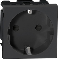 Prizë modulare Orno NOEN GS, 45x45mm, 16A 250V, e zezë