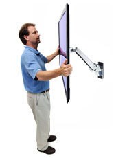 Mbajtëse muri për TV Ergotron 45-296-026, 30"-55", 18-40 lbs, i zi