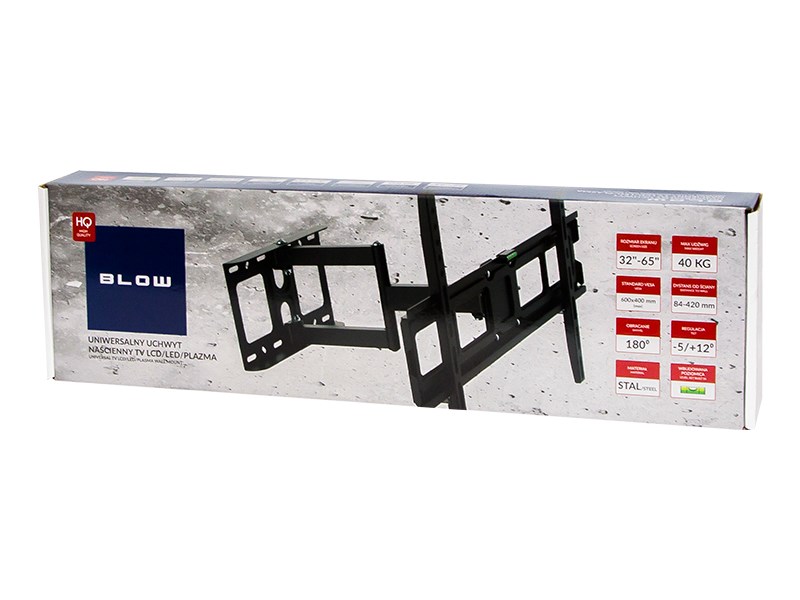 Mbajtëse muri për TV LCD BLOW. 32-65", VESA 600x400, e zezë