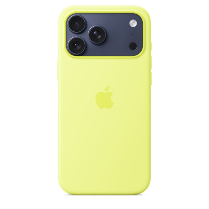 Apple iPhone 17 Pro Max Silicone Case with MagSafe, Neon Yellow