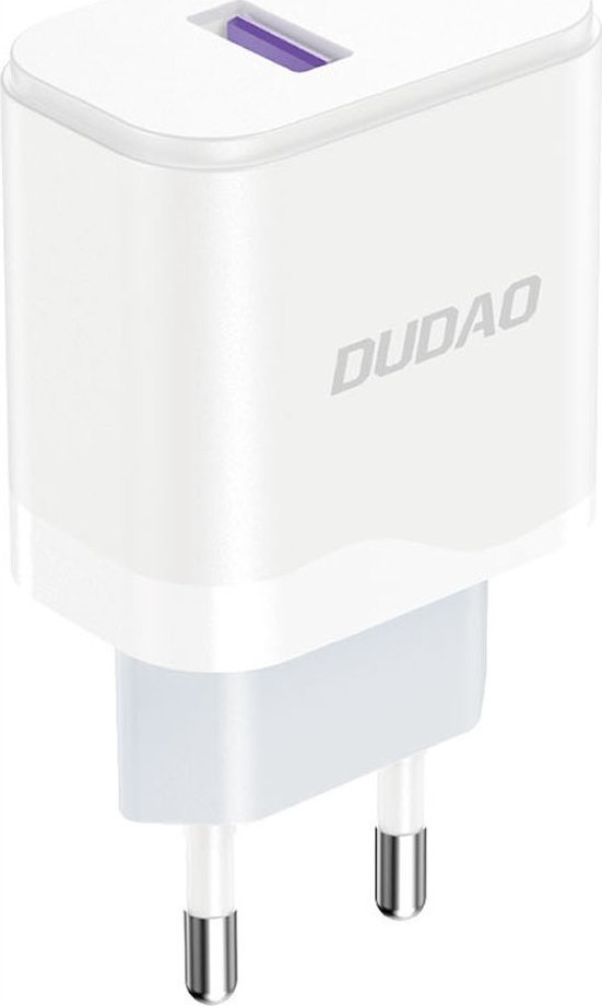 Полнач за мрежа Дудао A20EU, USB-A 18W, кабел USB-A во USB-C, бел