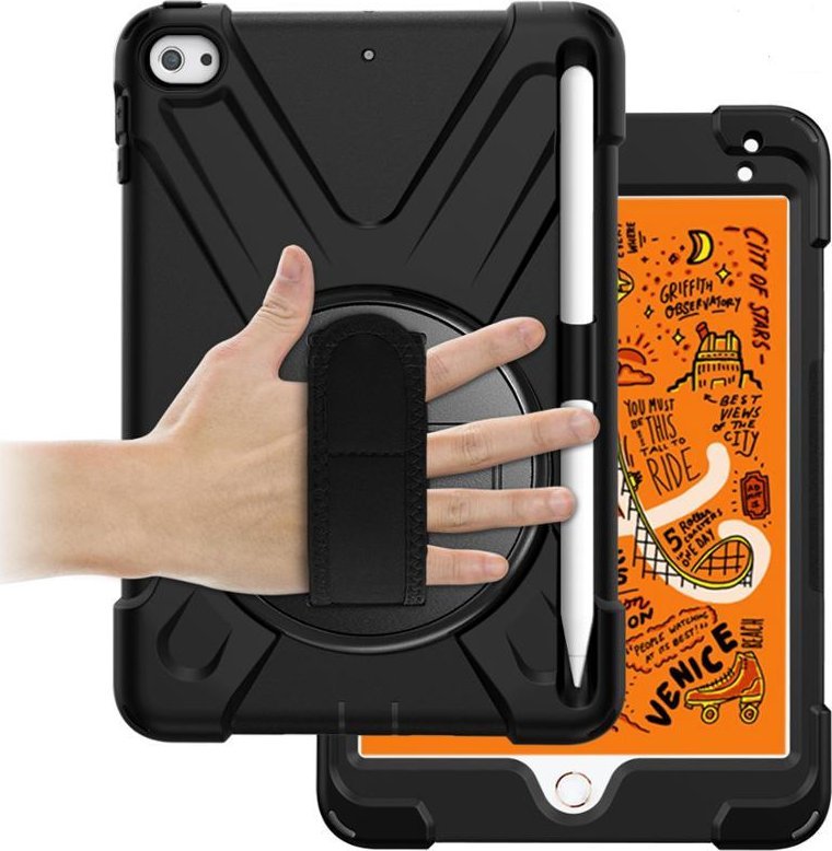 Куќиште за таблет eSTUFF iPad Mini 4 iPad Mini 2019, тип капак, со позиции за поставување, црно