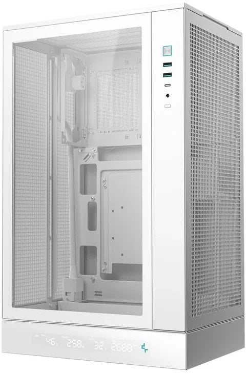 Kuti kompjuterike DeepCool CH270 Digital WH, mini tower, xham i temperuar, e bardhë