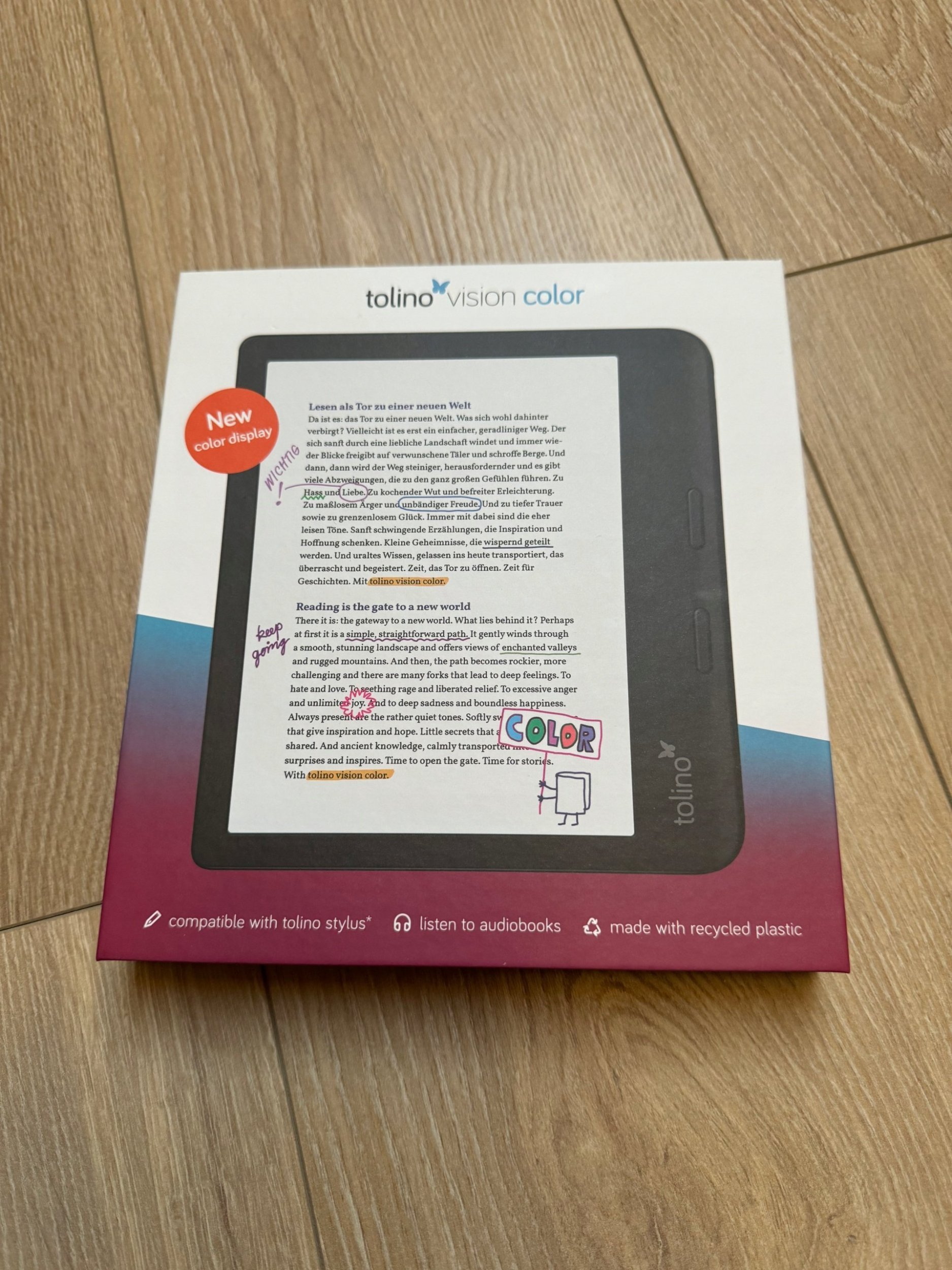 Lexues elektronik Tolino, 7", 32GB, me ngjyra, i papërshkueshëm nga uji