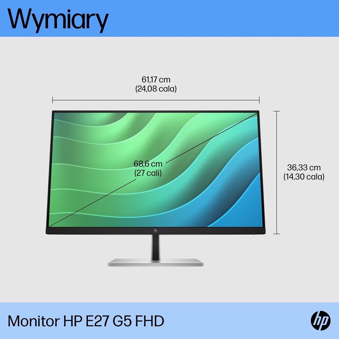 Monitor HP E27 G5, 27", 1920 x 1080, Full HD, 75 Hz, i zi