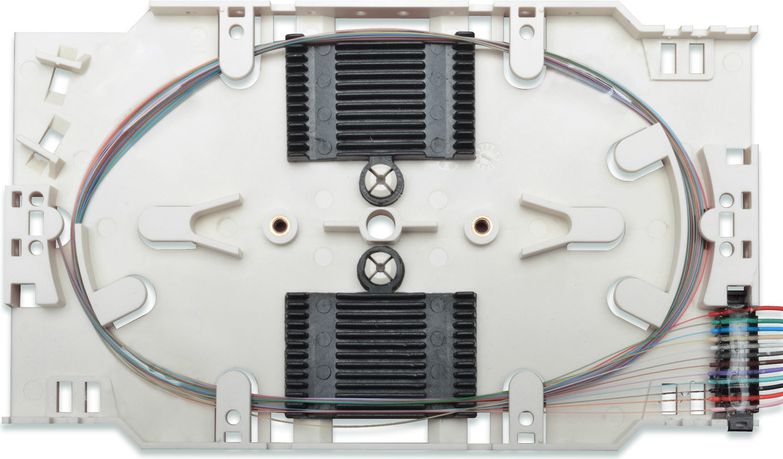 Kasetë splice Digitus Professional A-96933-02-UPC, 12 pigtails, LC OS2, e zezë