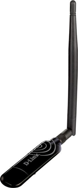 Kartë rrjeti wireless D-Link DWA-137/A1, 150 Mbps, me antenë të jashtme, e zezë