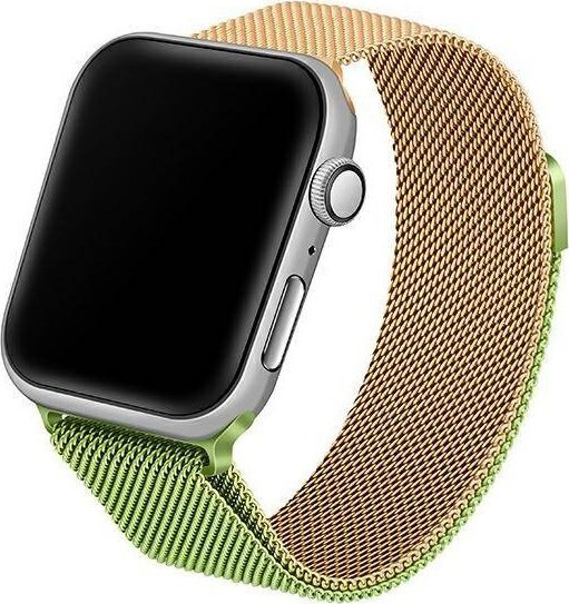 Rrip çeliku për Apple Watch Steel Collection, 38/40/41mm, mbyllje magnetike, jeshile ari