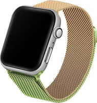 Rrip çeliku për Apple Watch Steel Collection, 38/40/41mm, mbyllje magnetike, jeshile ari