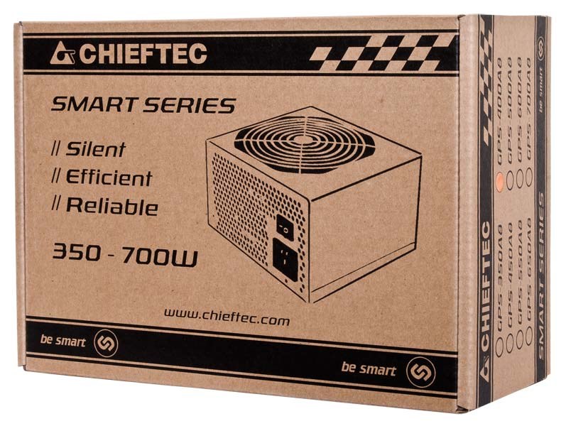 Извор на енергија Chieftec Smart GPS-600A8, 20+4 pin ATX, 600 W