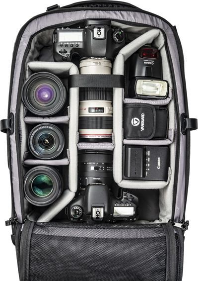 Çantë fotografike Vanguard Veo Select 55T, me rrota, për DSLR mirrorless, e zezë