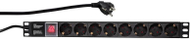 Кабел за напојување LogiLink PDU 19", 1U, 8× Schuko CEE 7/3, 2 m, црн