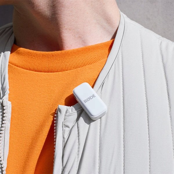 Mikrofon pa tela RODE Wireless Micro WIMICROLW, për smartphone, i bardhë