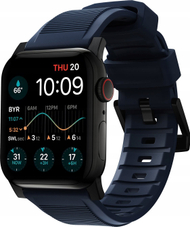 Rrip dore për Apple Watch Nomad Rugged Strap, gome FKM, 42-49mm, blu Atlantic dhe i zi