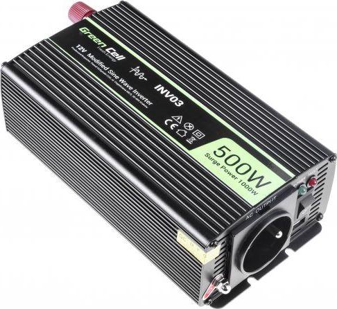 Invertori i tensionit të automjetit Green Cell 12V në 230V, 500W / 1000W