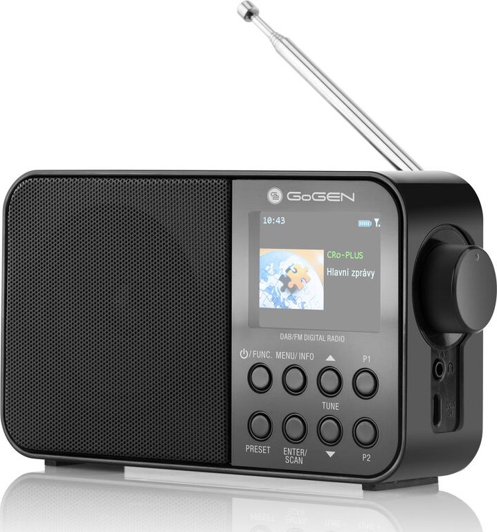 Radio portative GoGEN DAB500BTC, DAB+ FM, Bluetooth, e zezë