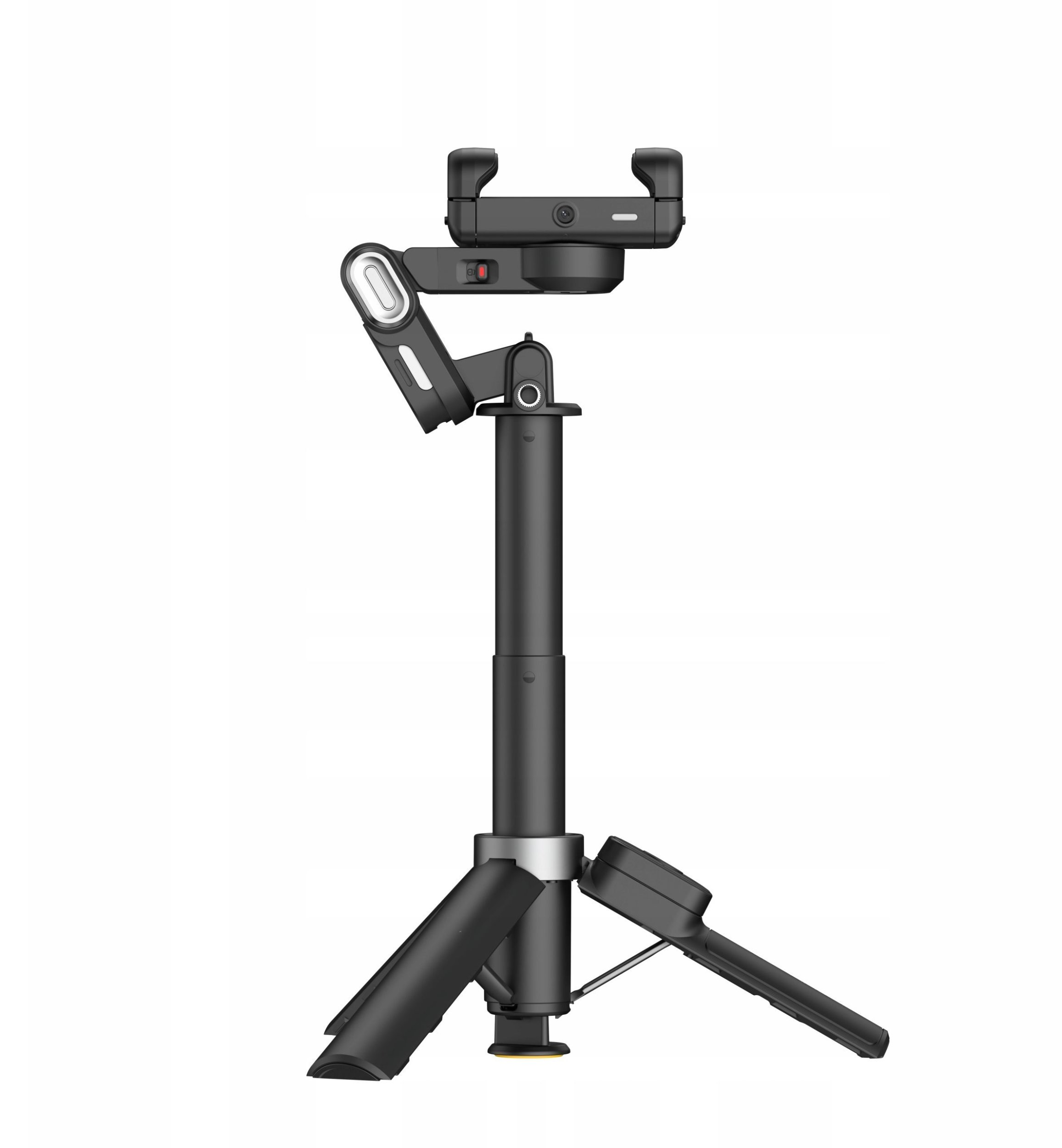 Shkop selfie tripod me gimbal Aochuan M3 Pro Mini, dritë LED, telekomandë, i zi