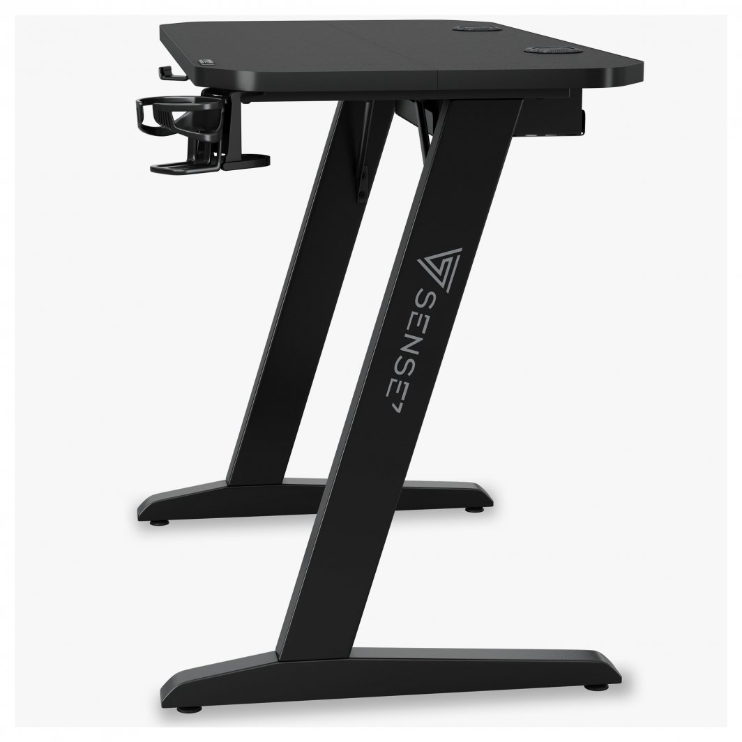 Tavolinë SENSE7 Nomad Cybernetic, 100cm x 50cm, e zezë