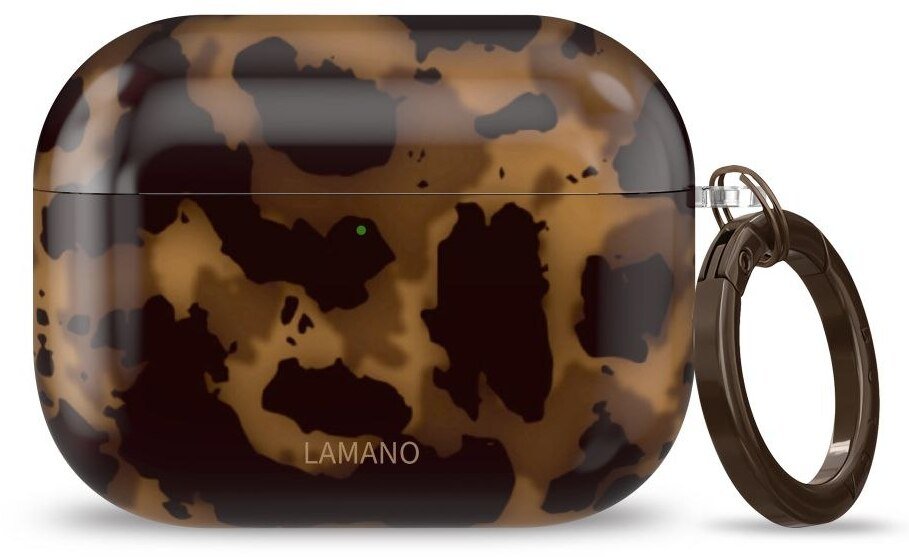 Mbulesë Tech-Protect Lamano për Apple AirPods Pro 3, dizajn Panther, kafe