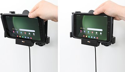 Активен држач за таблет Brodit за Galaxy Tab Active 5, со полнење, црн