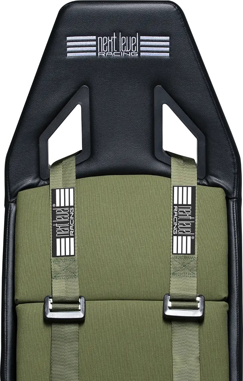 Kokpit simulimi fluturimi Next Level Racing Boeing Military NLR-S028, sedilje ushtarake canvas, strukturë e rregullueshme, jeshile ushtarake
