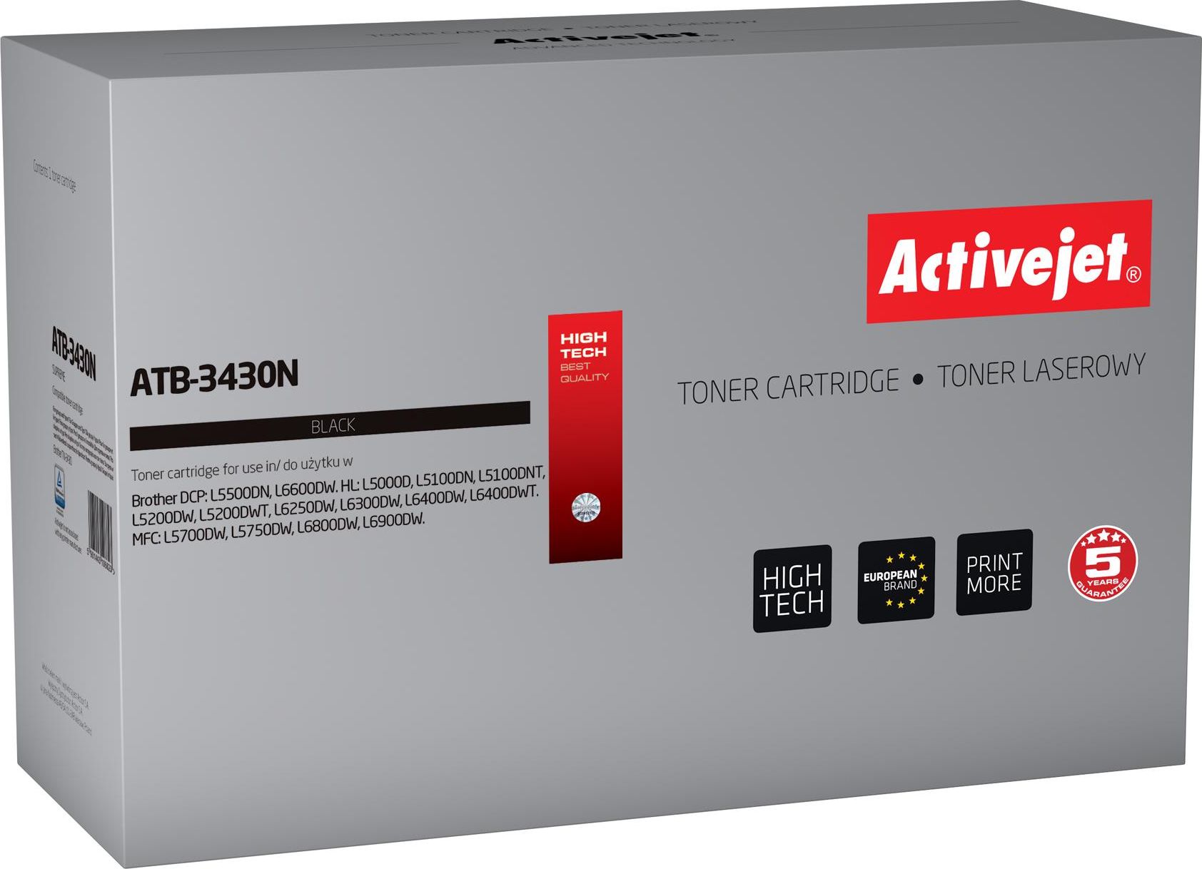 Toner Actis TB-3430A, për Brother TN-3430, 3000 faqe, i zi